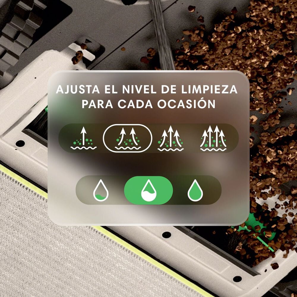 4&nbsp;niveles de potencia de succi&oacute;n. 3&nbsp;niveles de l&iacute;quido