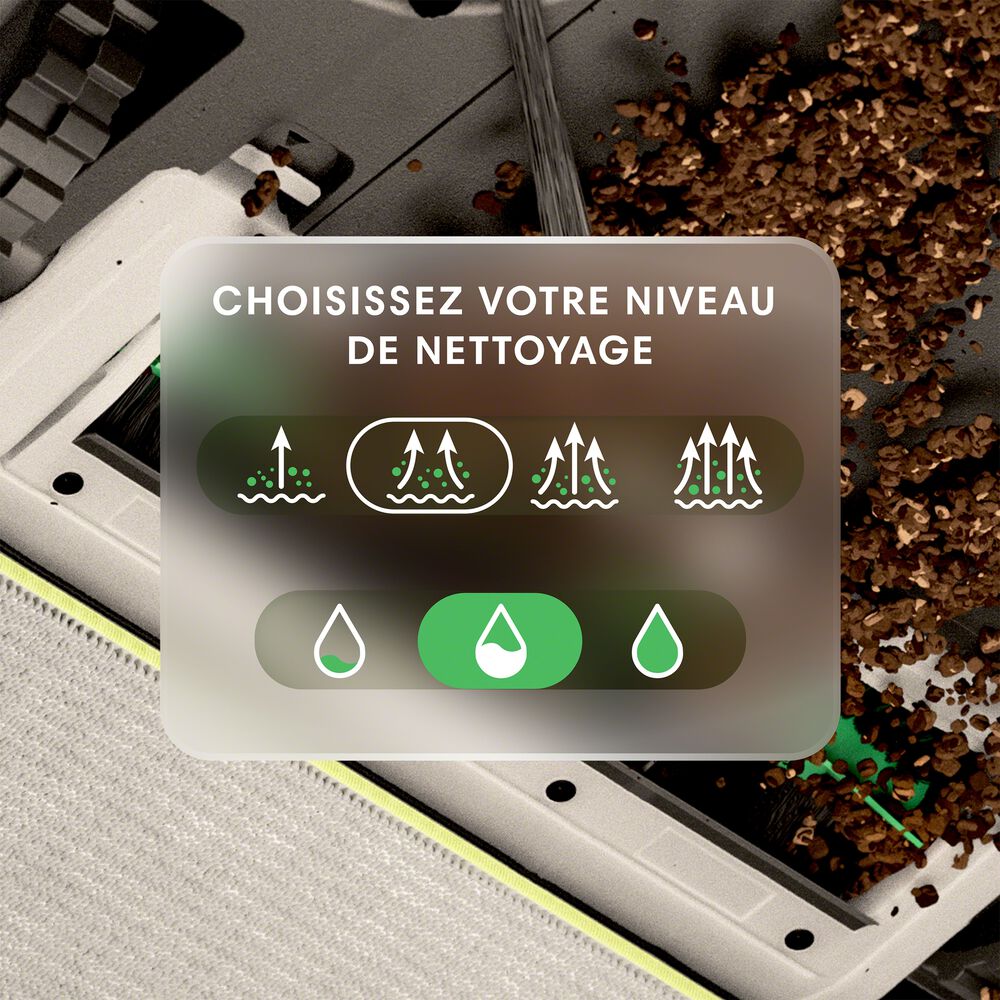 4&nbsp;niveaux d&rsquo;aspiration. 3&nbsp;niveaux de liquide