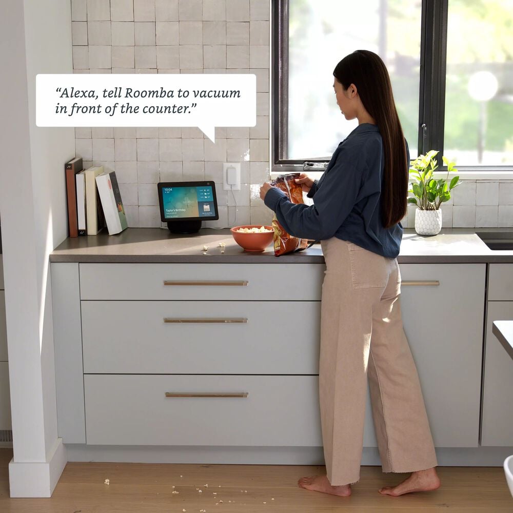 "Vacuum the kitchen at 10:00am"